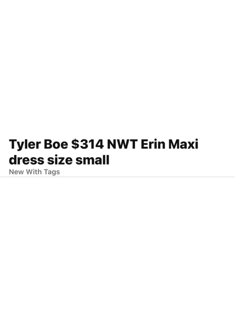 NWT Tyler Boe Blue White Paisley Off-Shoulder Erin Maxi Dress S